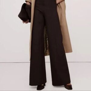 Wide Leg Black Dress Pants for Women